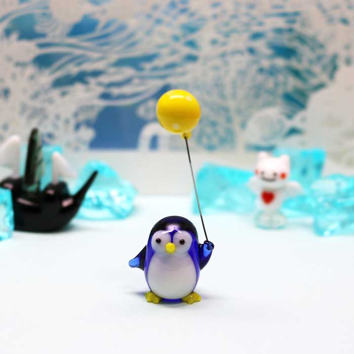 ペンギン ガラス細工 ミニチュア ペンギン グッズ 雑貨 ミニチュア