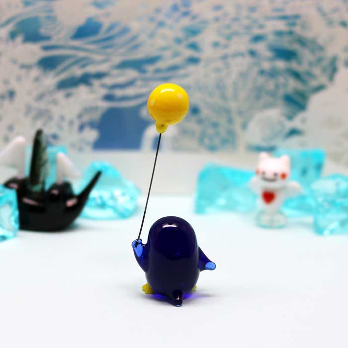 楽天市場】ガラス細工 ペンギンとバルーン ペンギン ぺんぎん バルーン