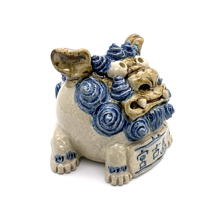 金城敏徳 作 緑釉立シーサー（特大）1対 人間国宝一門 金城敏徳 作