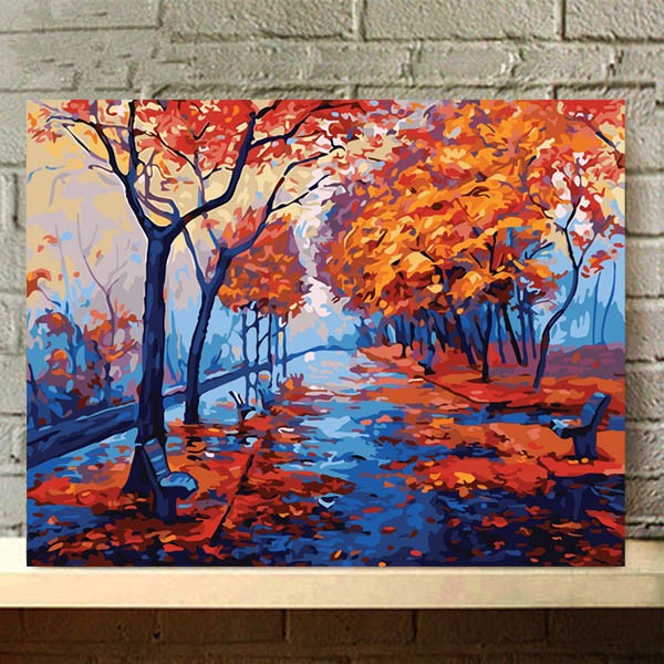 絵画 インテリア 絵 油絵 uF3-061513 風景 紅葉 秋 絵画 インテリア 絵