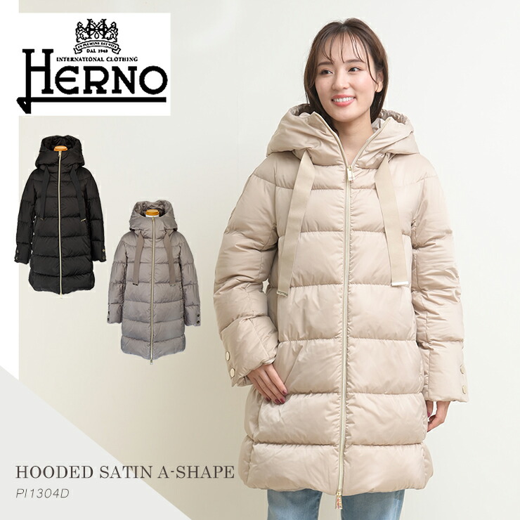 Herno サイズ10 ジップアップ ロングコート Herno サイズ10 ジップ