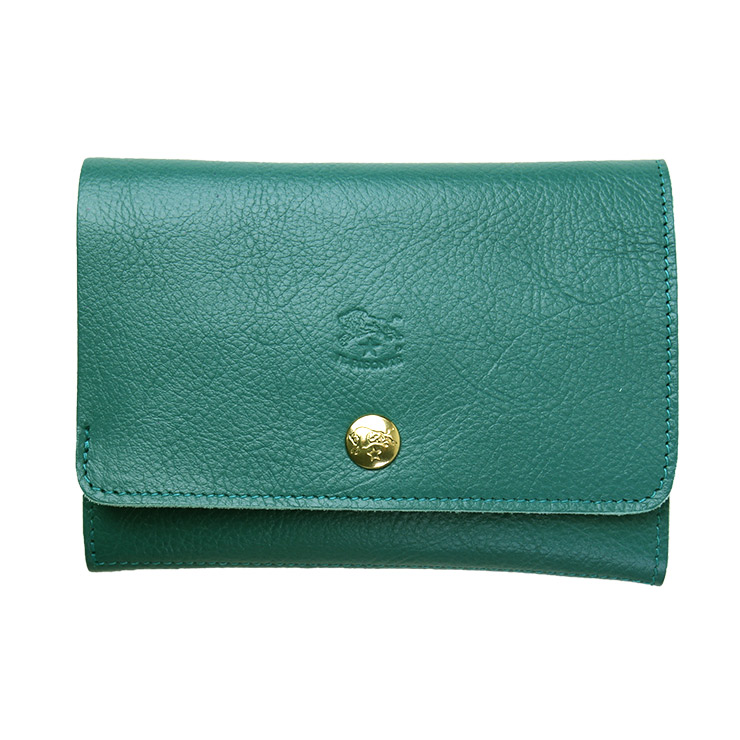 イルビゾンテ 折財布 コンパクト カーキグリーン オータムカラー 二