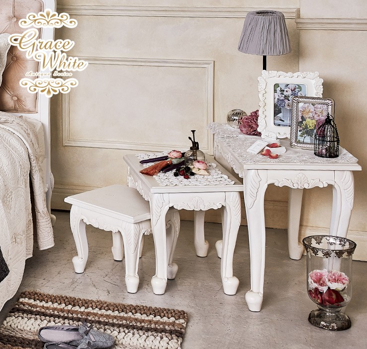 K*i様 アンティーク 家具 ネストテーブル サイドテーブル 3台組 【本日