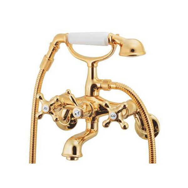 楽天市場】シャワー水栓 バス水栓 壁付混合栓 クラシック テレフォン