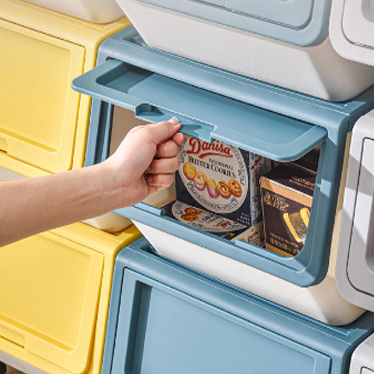 楽天市場】収納ボックス フタ付き 前開き 深型 2個セット キャスター