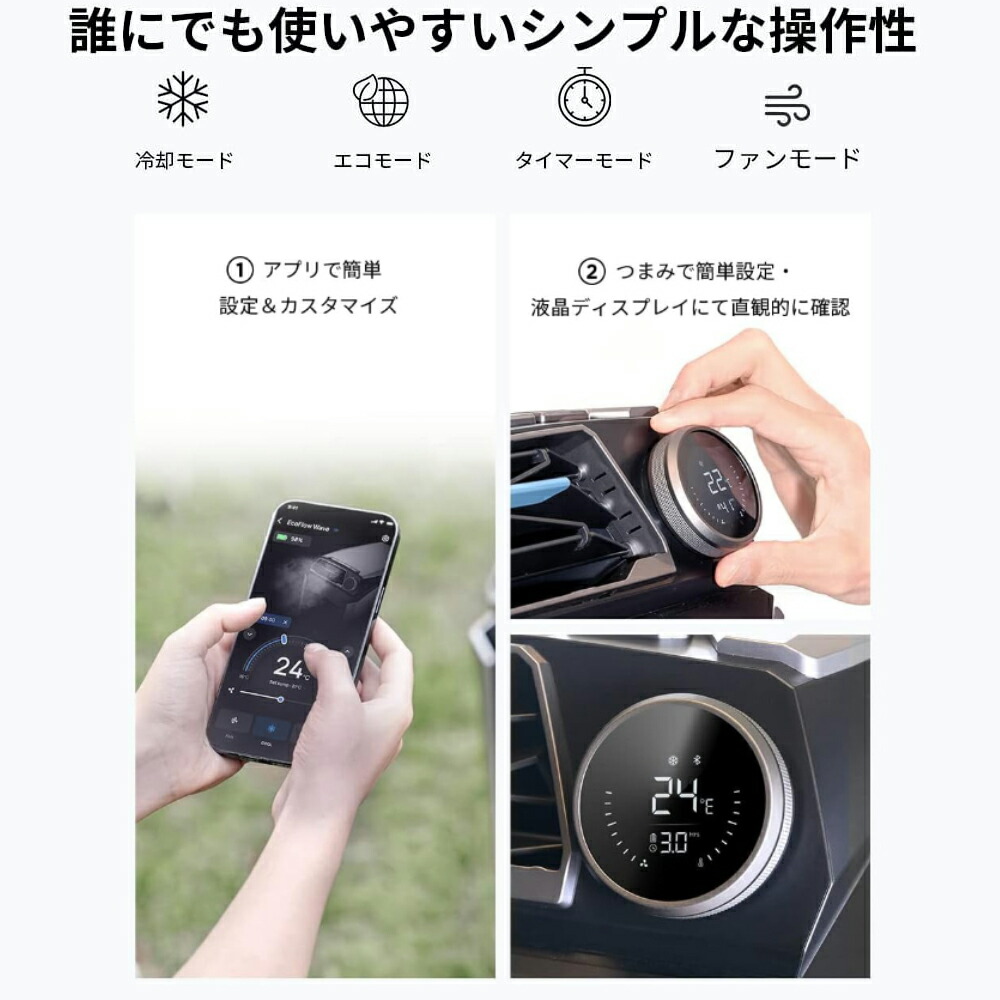 楽天市場】ポータブルエアコン EcoFlow WAVE ポータブルクーラー
