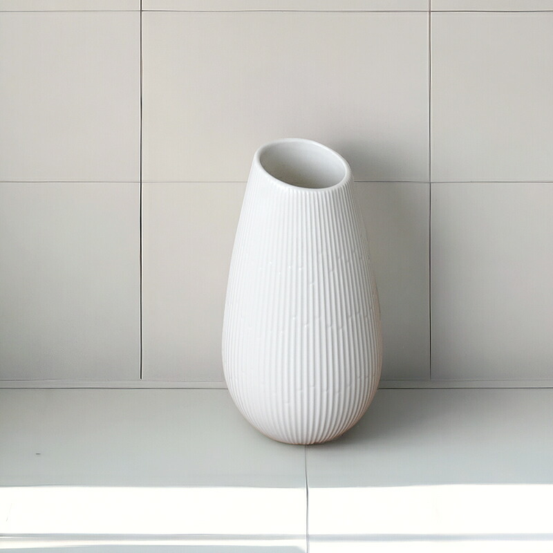 楽天市場】【最強配送】フラワーベース 白磁 花瓶 白 ホワイト 花器 か
