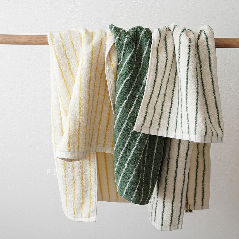 楽天市場】【最強配送】フェイスタオル ストライプ 綿 コットン タオル