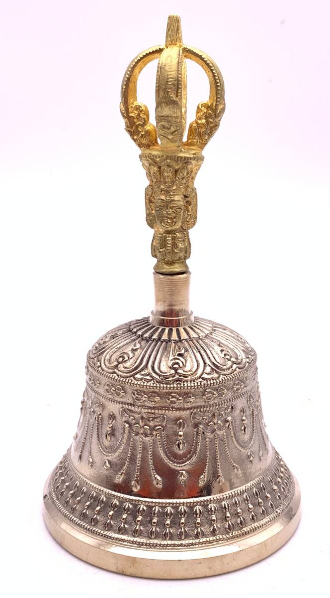 修縁堂】密教法器 鐘 九鈷杵金剛鈴 呼鈴 持鈴 金剛杵セット 真鍮製