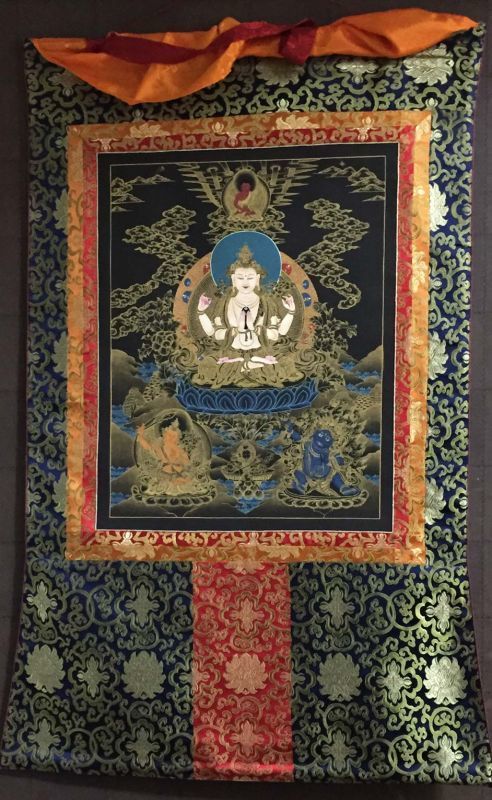 楽天市場】◇六字咒観音菩薩タンカ／仏画／チベット-A2 : PEMA NIMA