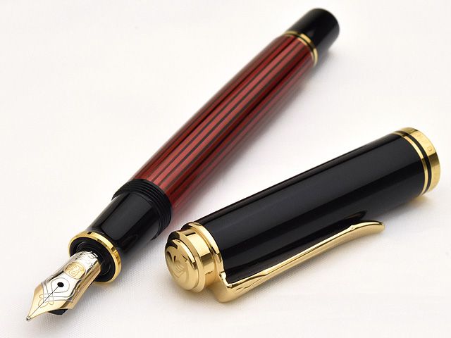 Pelikan 万年筆 赤/黒 新品 箱付きM400