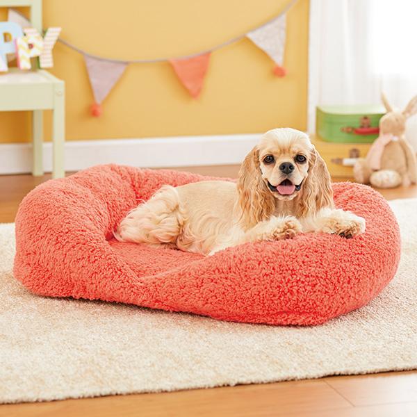 抗菌防臭ふんわりアニマルベッド オレンジL