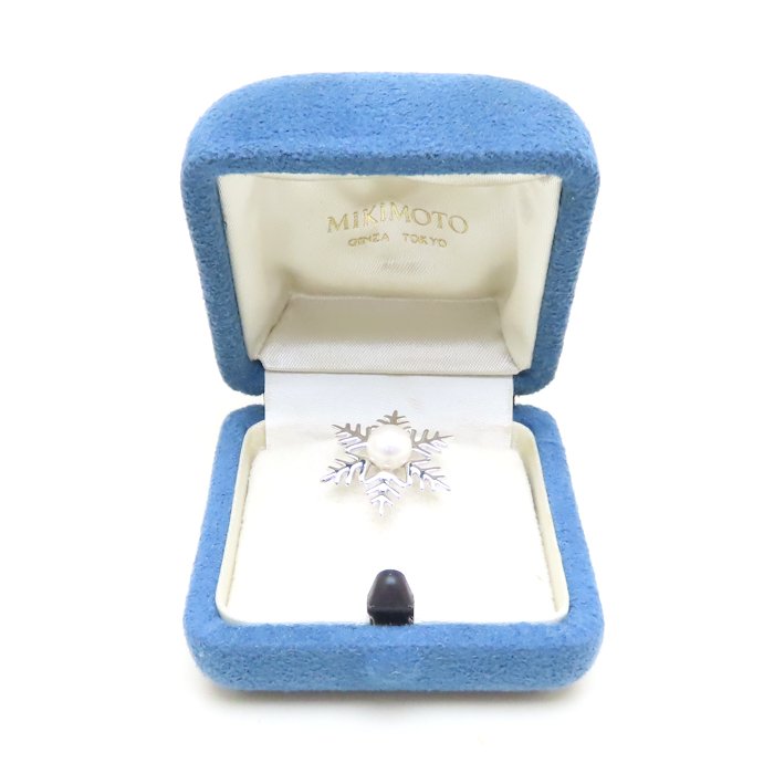 楽天市場】MIKIMOTO ミキモト ピン ブローチ 雪の結晶モチーフ パール