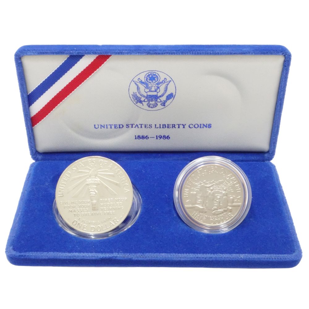 楽天市場】自由の女神像 1986年 記念コインセット シルバー 1ドル