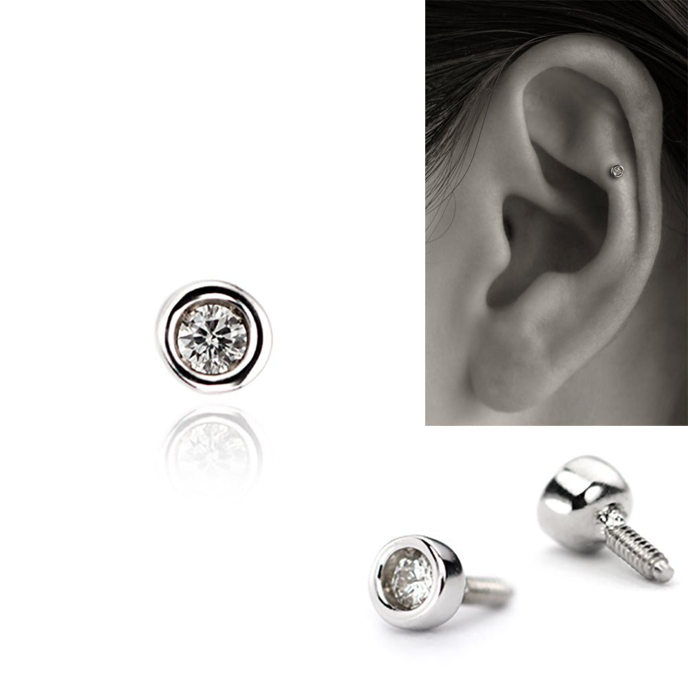 楽天市場】K10 ダイヤモンド ドット XS ボディピアス │ 16G イエロー