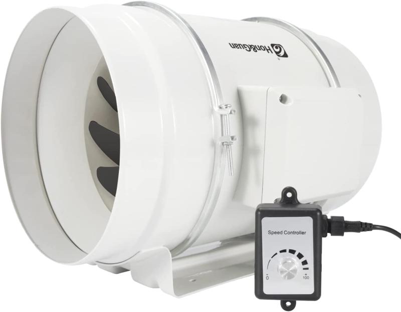 Hon&Guan ダクトファン 200mm インバータダクトファン 省エネ 塗装