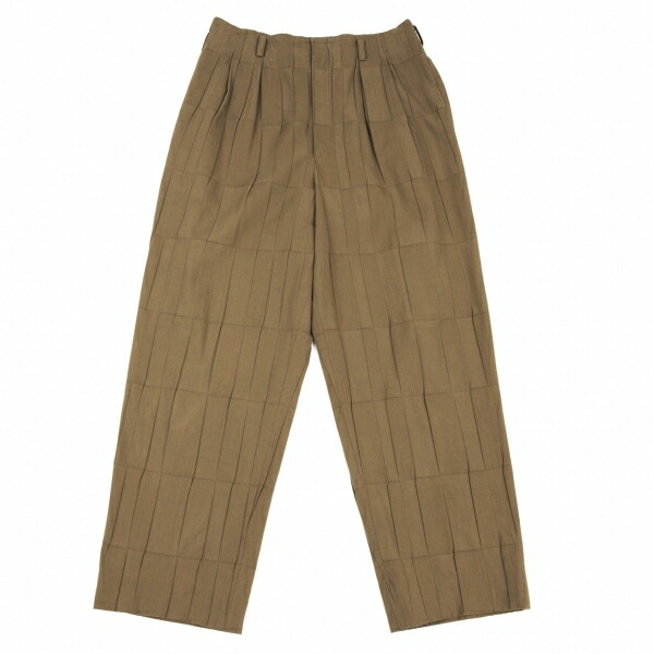 ヨーガンレール ガウチョパンツ 刺繍 シルク混 美品サイズM ヨーガン