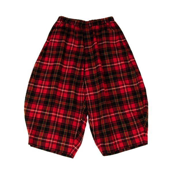 完売商品ブラックコムデギャルソン格子柄バルーンパンツ 完売商品