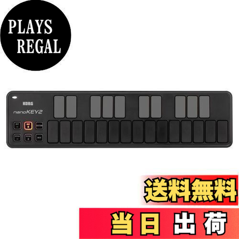 楽天市場】korg usb midiキーボード nanokey2 ナノキー 25鍵 ブラック