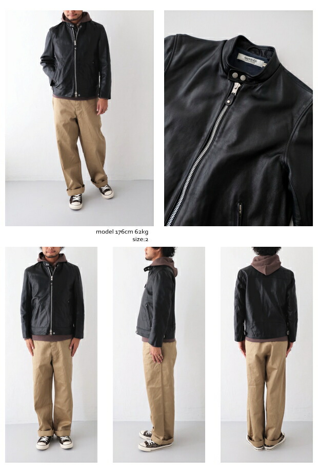 楽天市場】オムニゴッド ラムレザー ライダースジャケット (58-244Z