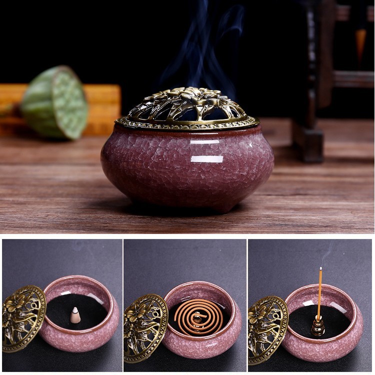 伝統的な中国の香炉：アンティーク＆ヴィンテージデザイン 滝の香炉