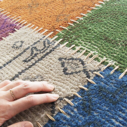 楽天市場】ラグ マット 北欧 送料無料アンベリール パッチワーク ラグ