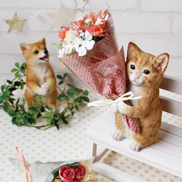 リモージュボックス 猫 ネコ 椅子 花束 ブーケ 手紙 フランス製