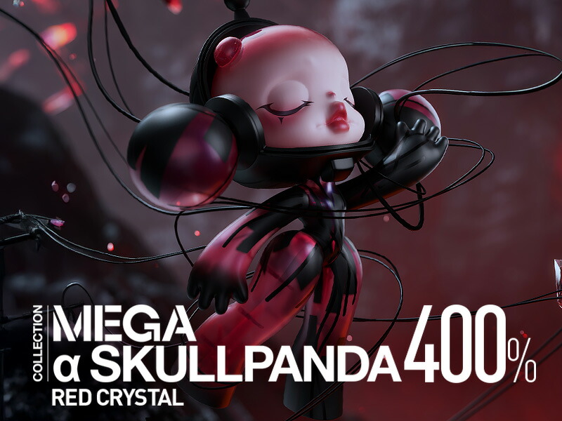楽天市場】MEGA α SKULLPANDA 400% Red Crystal : POP MART JAPAN 楽天