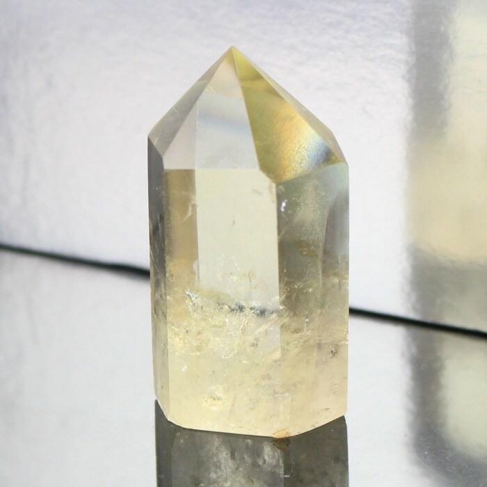 黄水晶原石石柱