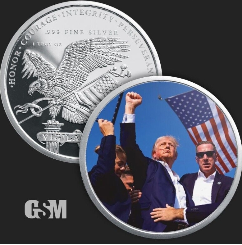 楽天市場】【純銀99.9％】 シルバー 1オンス トランプ FIGHT! トランプ