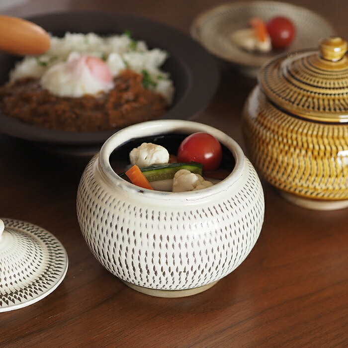 楽天市場】小鹿田焼 小袋窯 3合壺 飛びかんな / おんたやき おんた焼