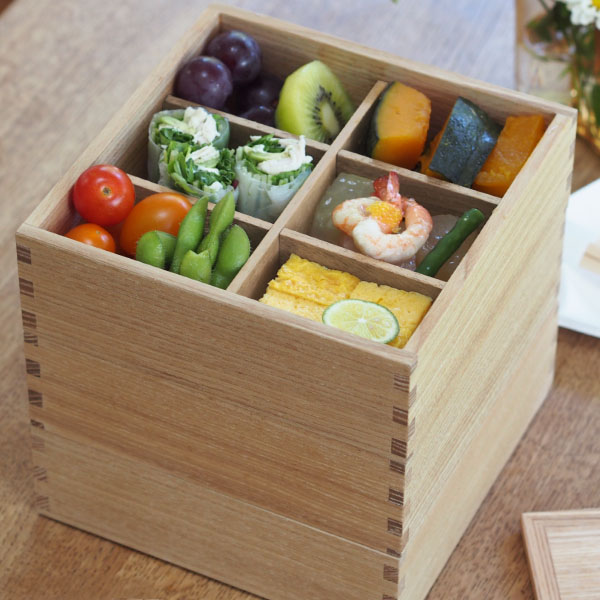 楽天市場】松屋漆器店 白木 6寸三段重 内白木 / お重 重箱 タモ 運動会