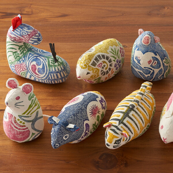 楽天市場】□真工藝 木版手染めぬいぐるみ 干支シリーズ・親 十二支
