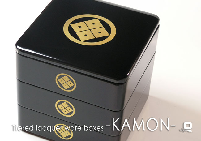 楽天市場】越前漆器 家紋入り 木製 三段重箱 : 漆器 久太郎