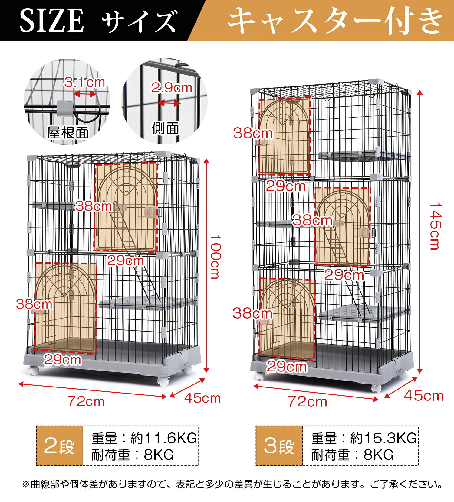 楽天市場】【2/18まで・最大17％OFFクーポン！！】猫 ケージ 3段