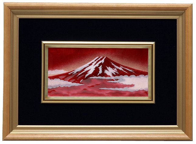 楽天市場】七宝額 赤富士の通販