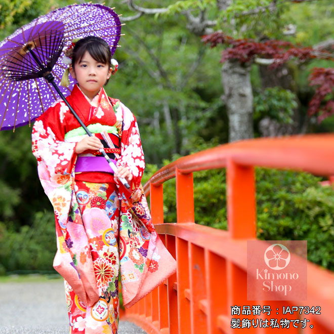 楽天市場】七五三 7歳 着物 正絹 フルセット レンタル シルク 絹きもの