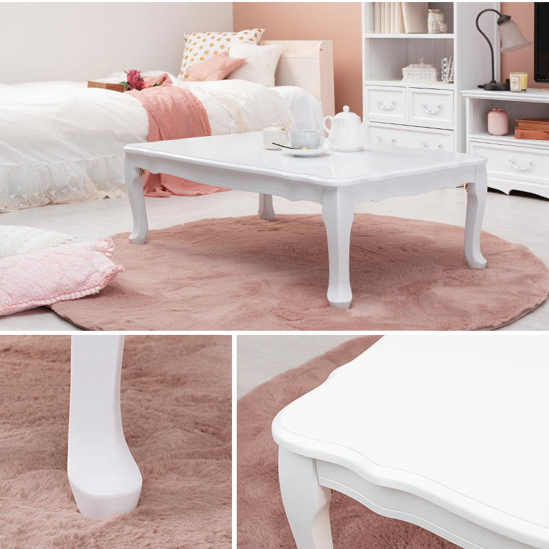 楽天市場】折りたたみ猫脚テーブル 幅100cm 白 ホワイト（折れ脚