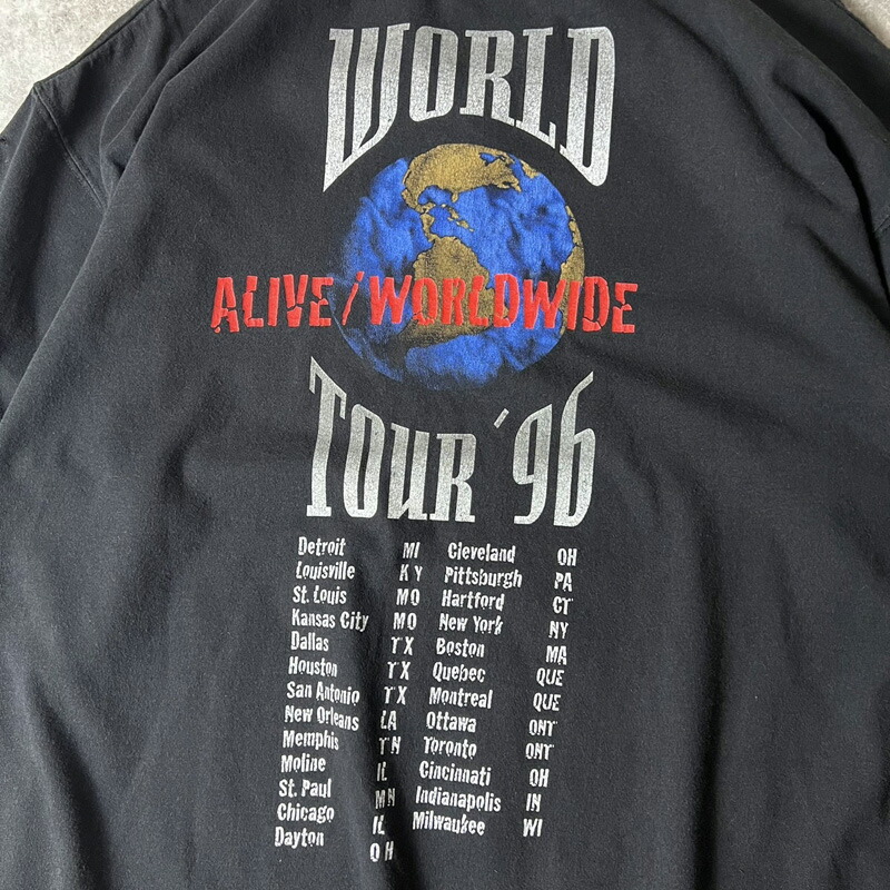 楽天市場】90s KISS オフィシャル 1996 ワールド ツアー プリント 半袖