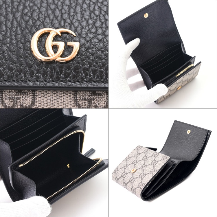 楽天市場】【純正ラッピング済】 グッチ 財布 二つ折り 二つ折り財布