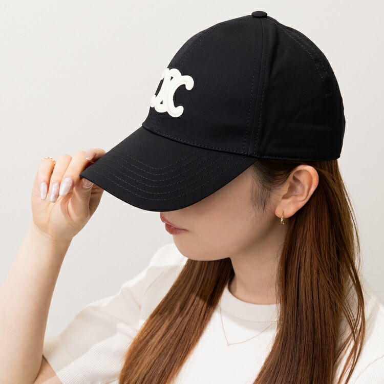 CELINE ブラック ベースボールキャップ CELINE ブラック ベースボール
