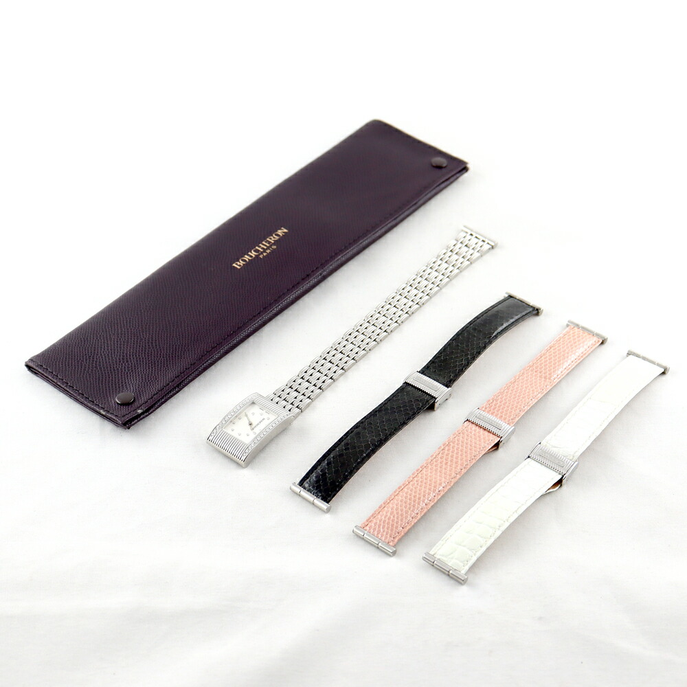 楽天市場】替ベルト付 電池交換済 BOUCHERON ブシュロン リフレ