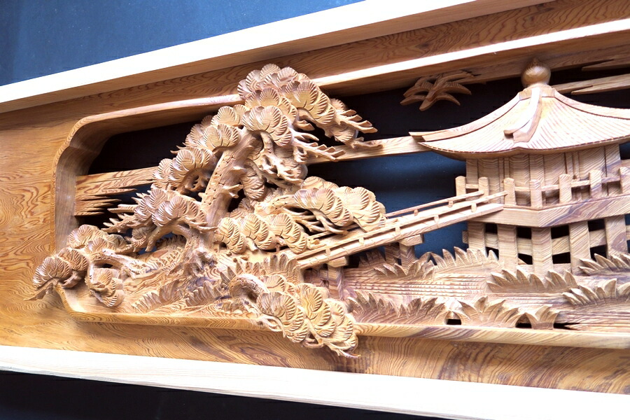 楽天市場】欄間 建具 【1点もの商品】【新品】 高級手彫り欄間2間1組