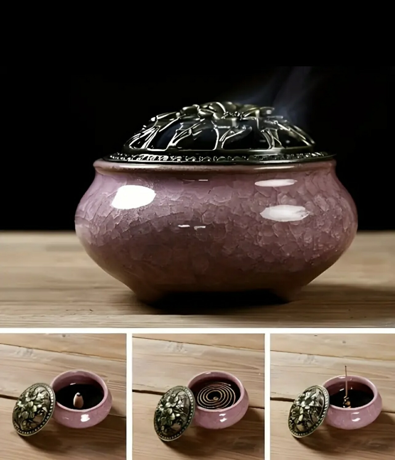 楽天市場】大特価 セラミック製 香炉 寛入陶磁器 お香立て リラックス