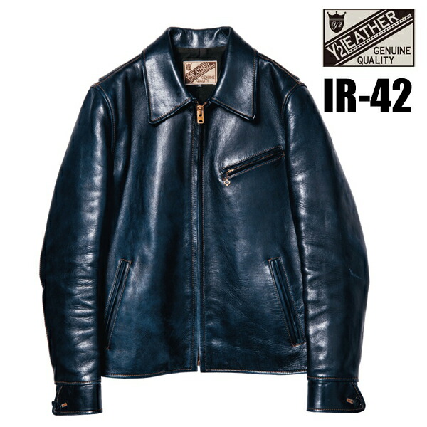 うなぎ Y2LEATHER レザージャケット ダークブルー 38 うなぎ Y2LEATHER
