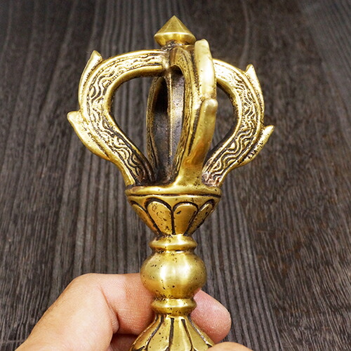 修縁堂】バジュラ希少 チベット密教 密教法具 宝篋印塔29cm 修縁堂