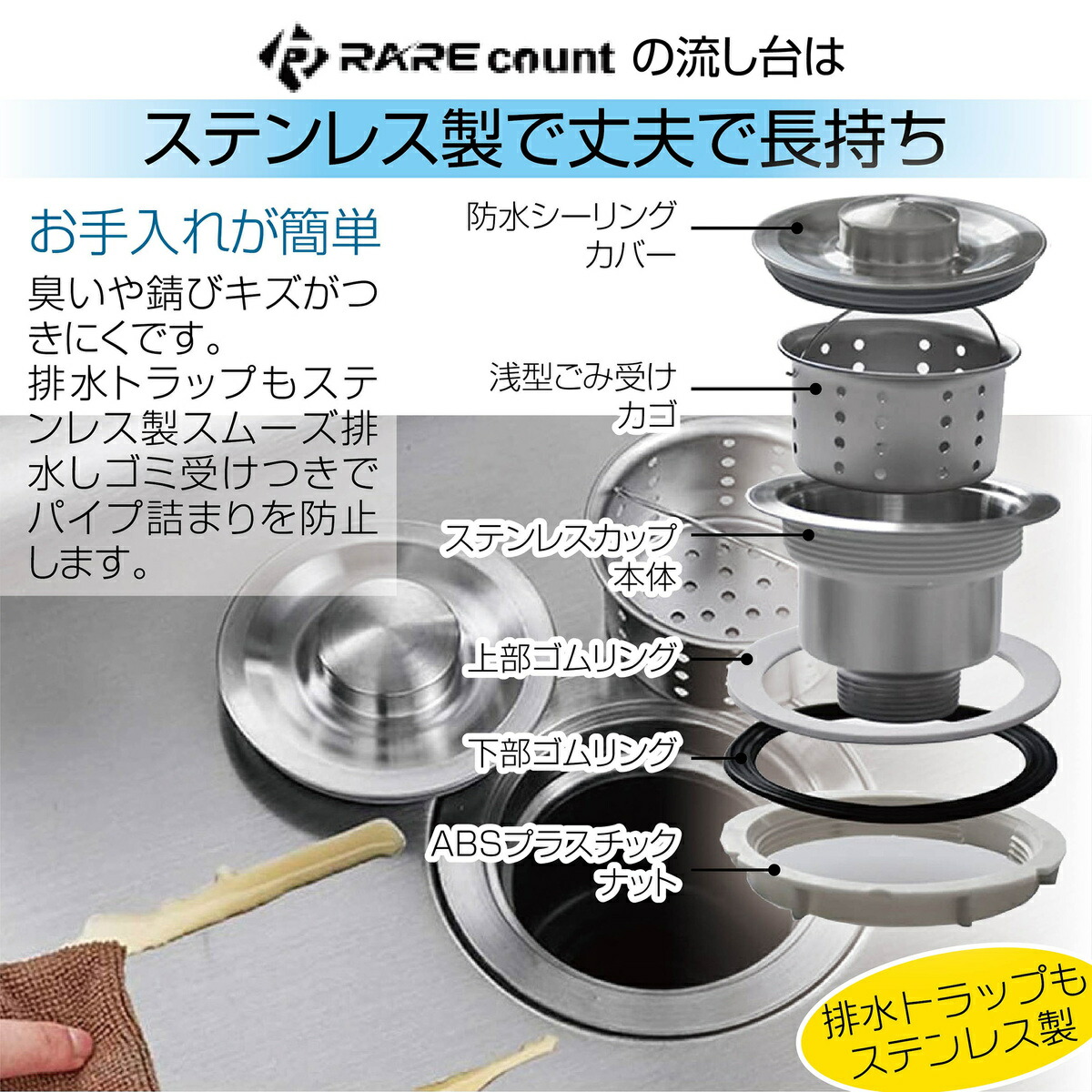 楽天市場】流し台 シンク 屋外 ガーデンシンク ステンレス 水栓付 庭