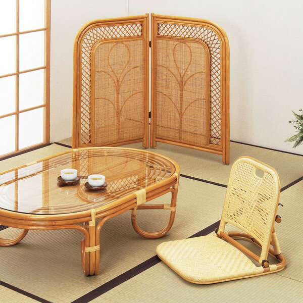 楽天市場】ラタン2枚折衝立 籐家具 衝立 ついたて スクリーン