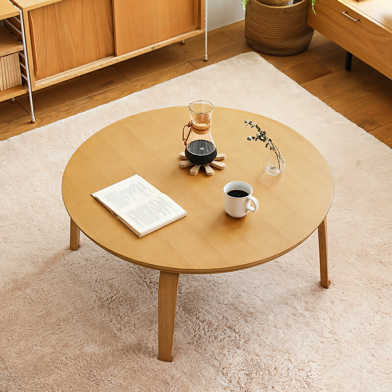 楽天市場】こたつテーブル Regalo 円形 90×90cm 北欧 木製 ナチュラル