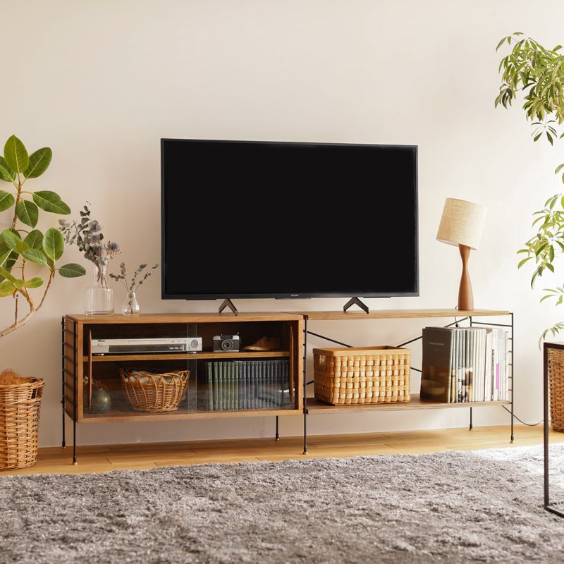 たけのこ】木製テレビボード オープンシェルフ付き たけのこ様専用